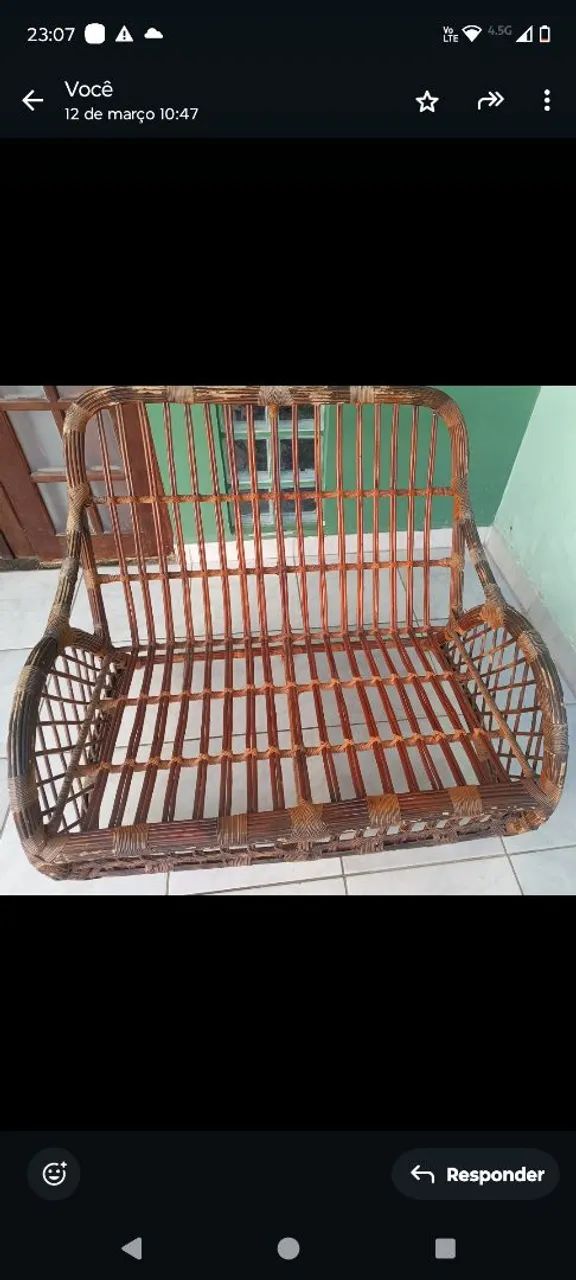 Conjunto em vime para terraço  - Foto 4