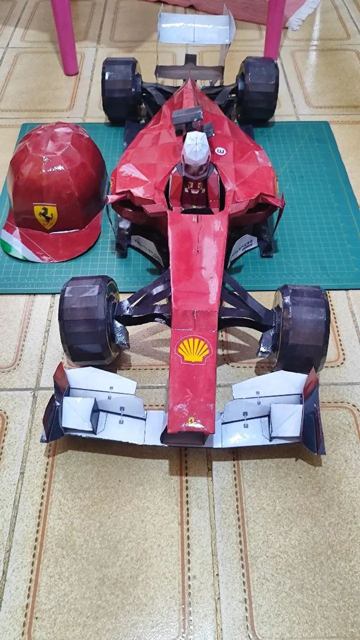 Carrinho Ferrari formula 1 papercraft  - Foto 3