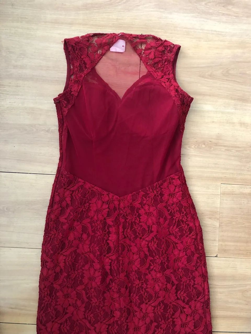 Vestido de festa longo de renda (P) - Foto 4