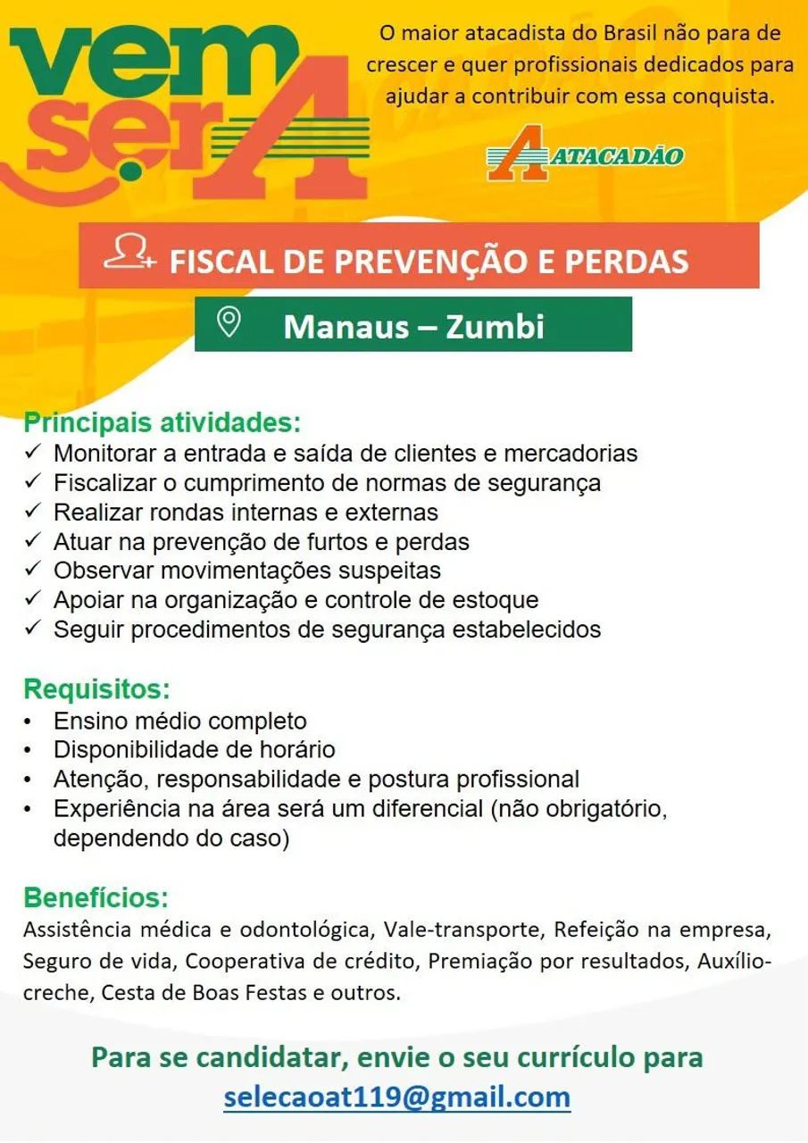Vaga de fiscal de prevenção 