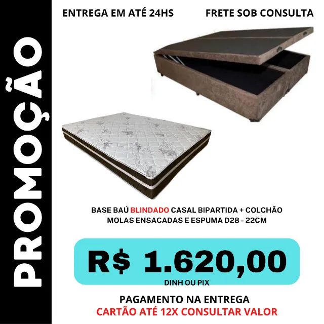 COLCHÃO + BASE BOX EM SUPER OFERTA IMPERDÍVEL DO MÊS APROVEITEM E GARANTA A SUA  - Foto 4