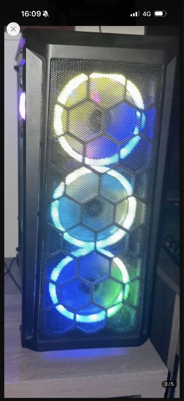 Kit 4 Fans RGB 120mm para Gabinete - Funcionando Perfeitamente - Foto 2