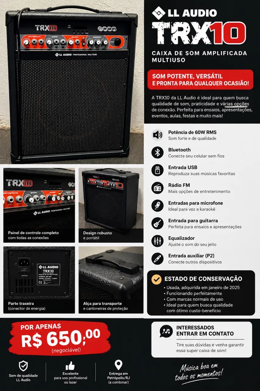 Caixa de Som amplificada 