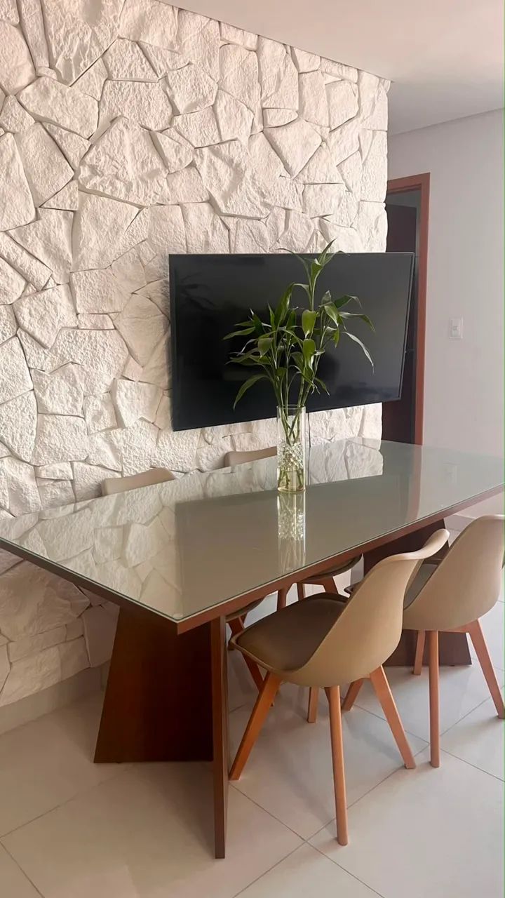Mesa de vidro para 6 cadeiras  - Foto 2