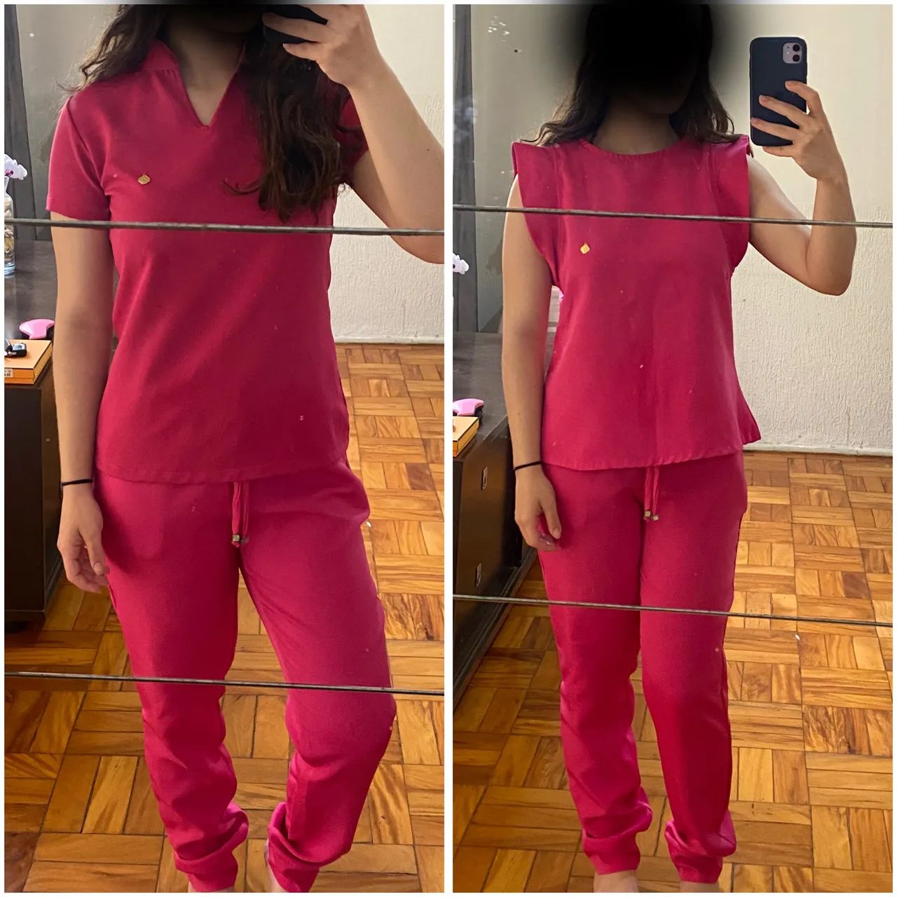 kit scrubs pijamas cirúrgico dra charm rosa pink  - Foto 5