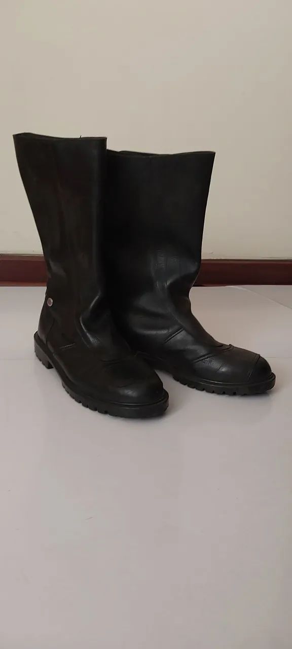 Botas couro preto vilela boots & shoes