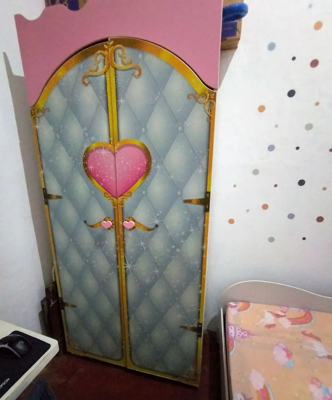 Cama e guarda roupa princesa premium - Foto 2