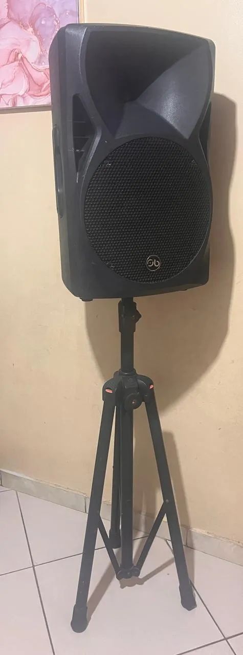 Caixa de Som Profissional com Pedestal