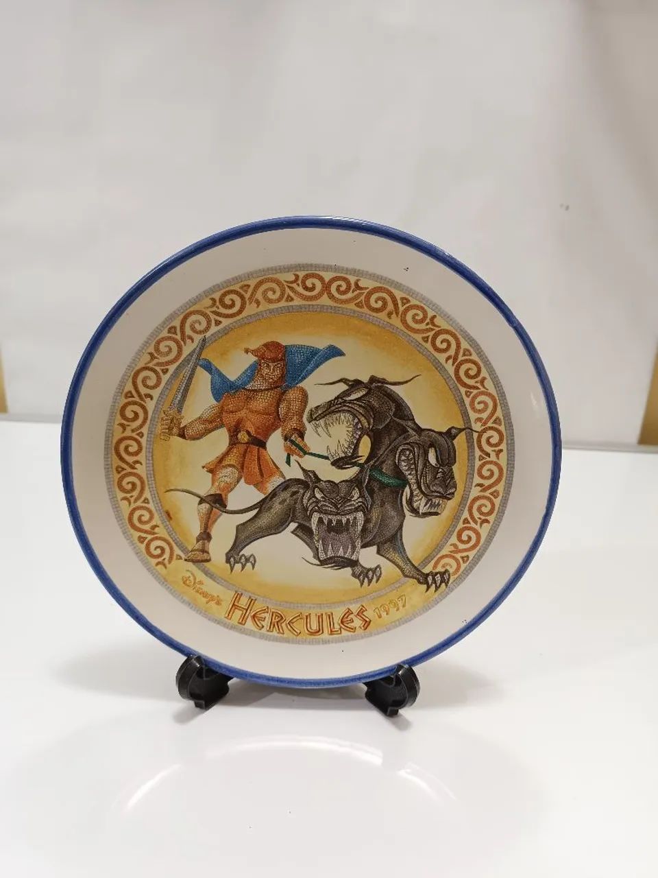 Prato de cerâmica vintage Hércules Disney 