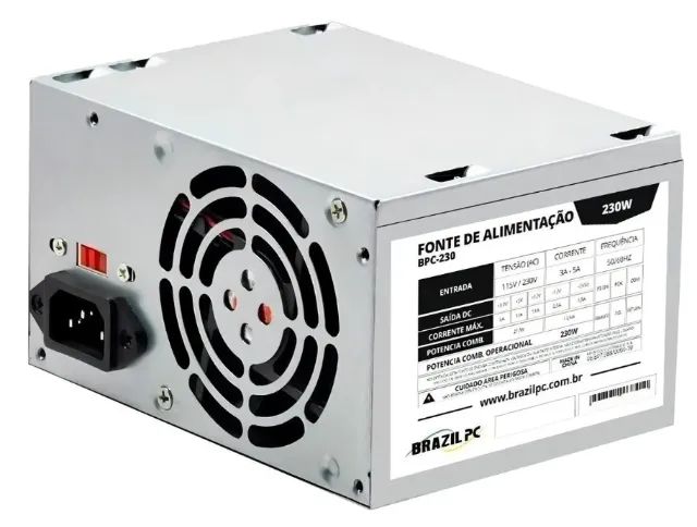 Fonte 230w Brazil PC nova, lacrada, com garantia! - Foto 2