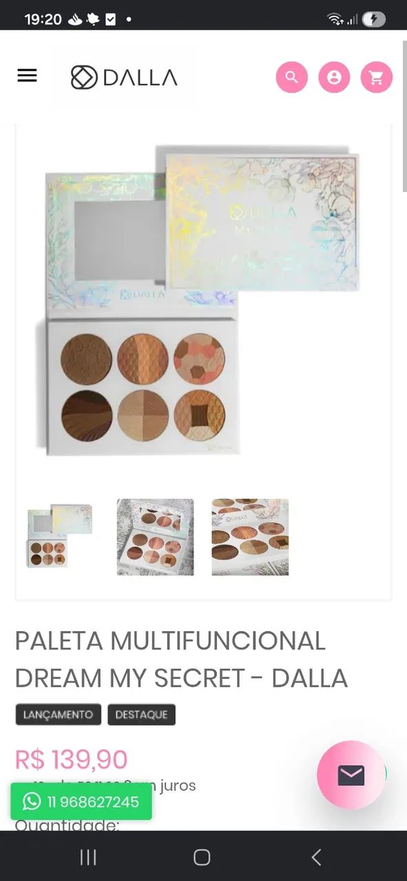 Paleta multifuncional Dalla Dream My Secret 