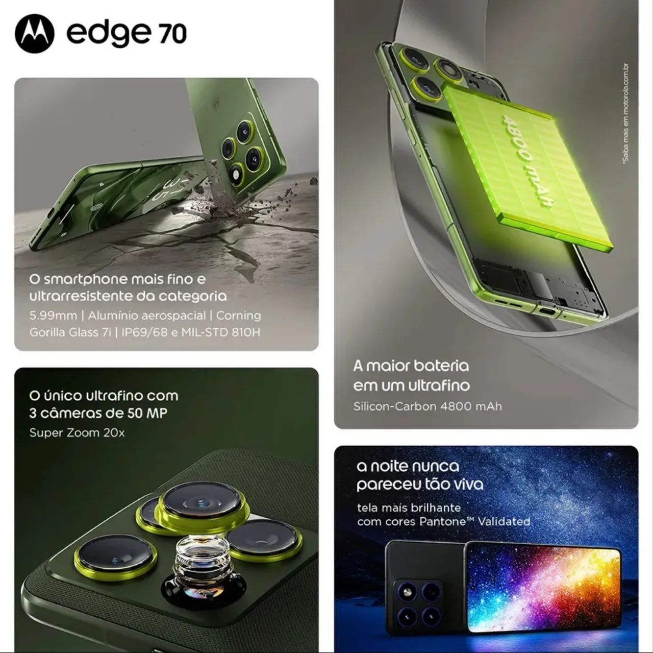 Motorola Edge 70 512 G Zero,Lacrado,com Nota,Particular e Barato - Foto 4