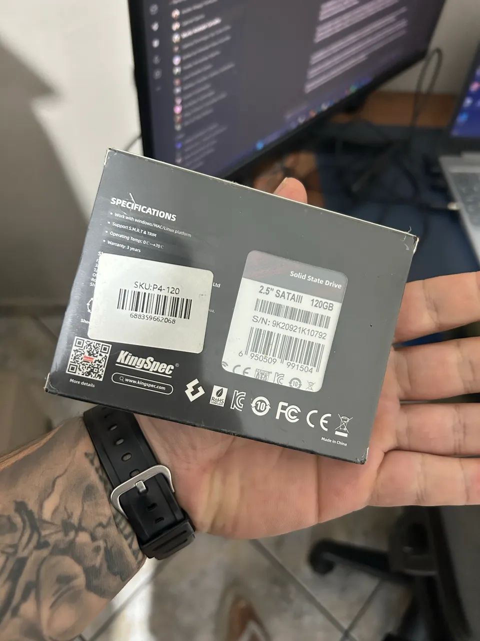 SSD KingSpec Sata 120GB - Foto 4