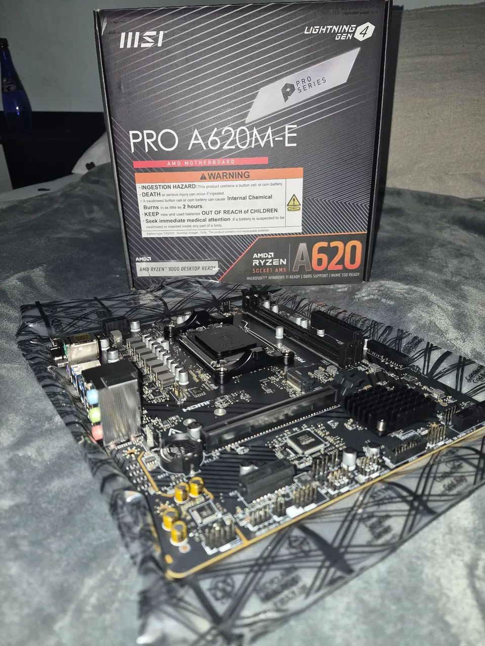 Placa-Mãe MSI PRO A620M-E AM5 (DDR5) - NOVA / LACRADA NA CAIXA - Foto 3