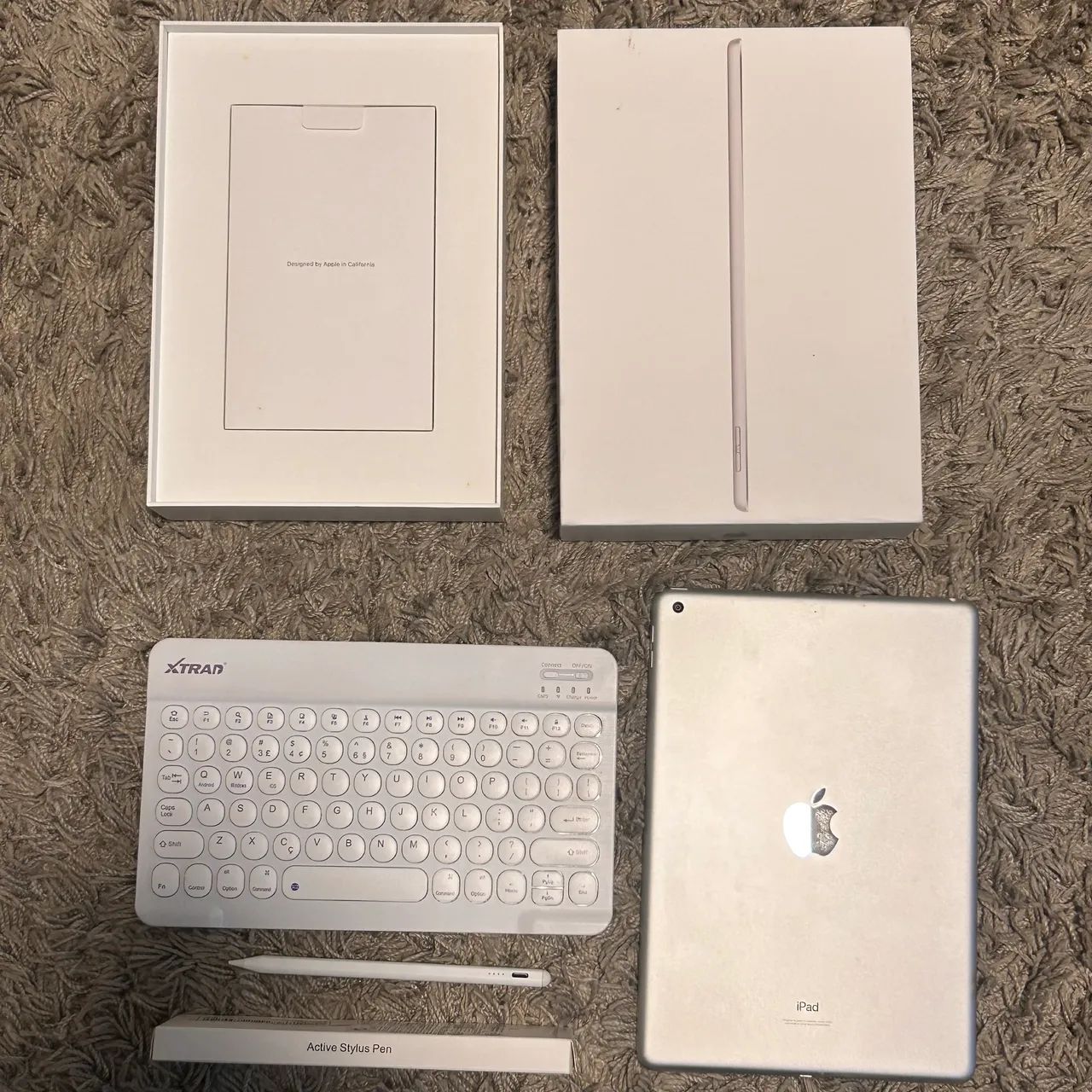 ipad 9 64gb (capa, caixa, carregador, teclado, apple pencil