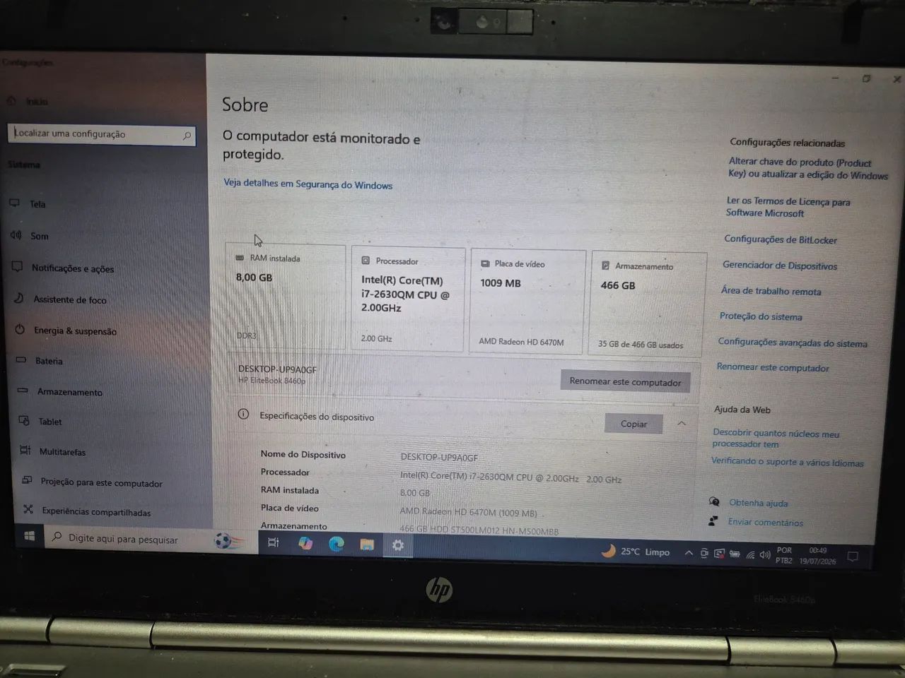 Notebook HP Elibook 8460p - Foto 2