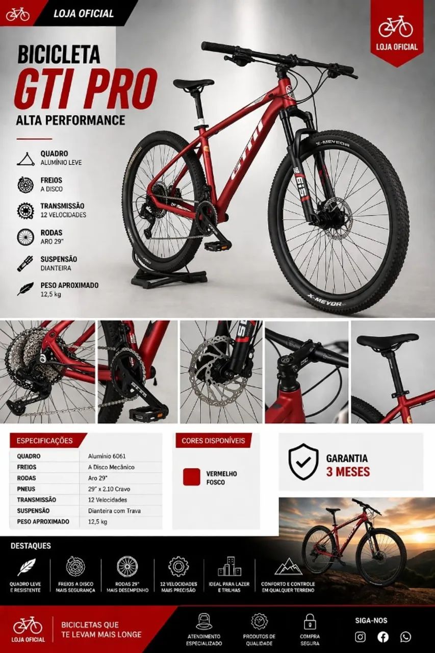 Bicicleta GTI PRO (Alta performance)