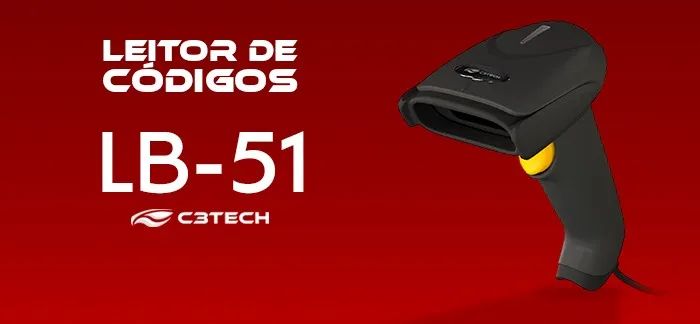 Leitor de Código de Barras C3Tech LB-51BK (1D)(DanfeNFE)(Boletos Bancários) - WZetta - Foto 4