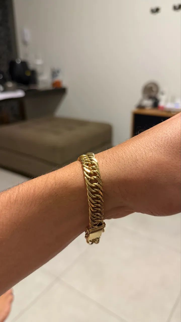 PULSEIRA DE OURO 18k 33 gramas  - Foto 5