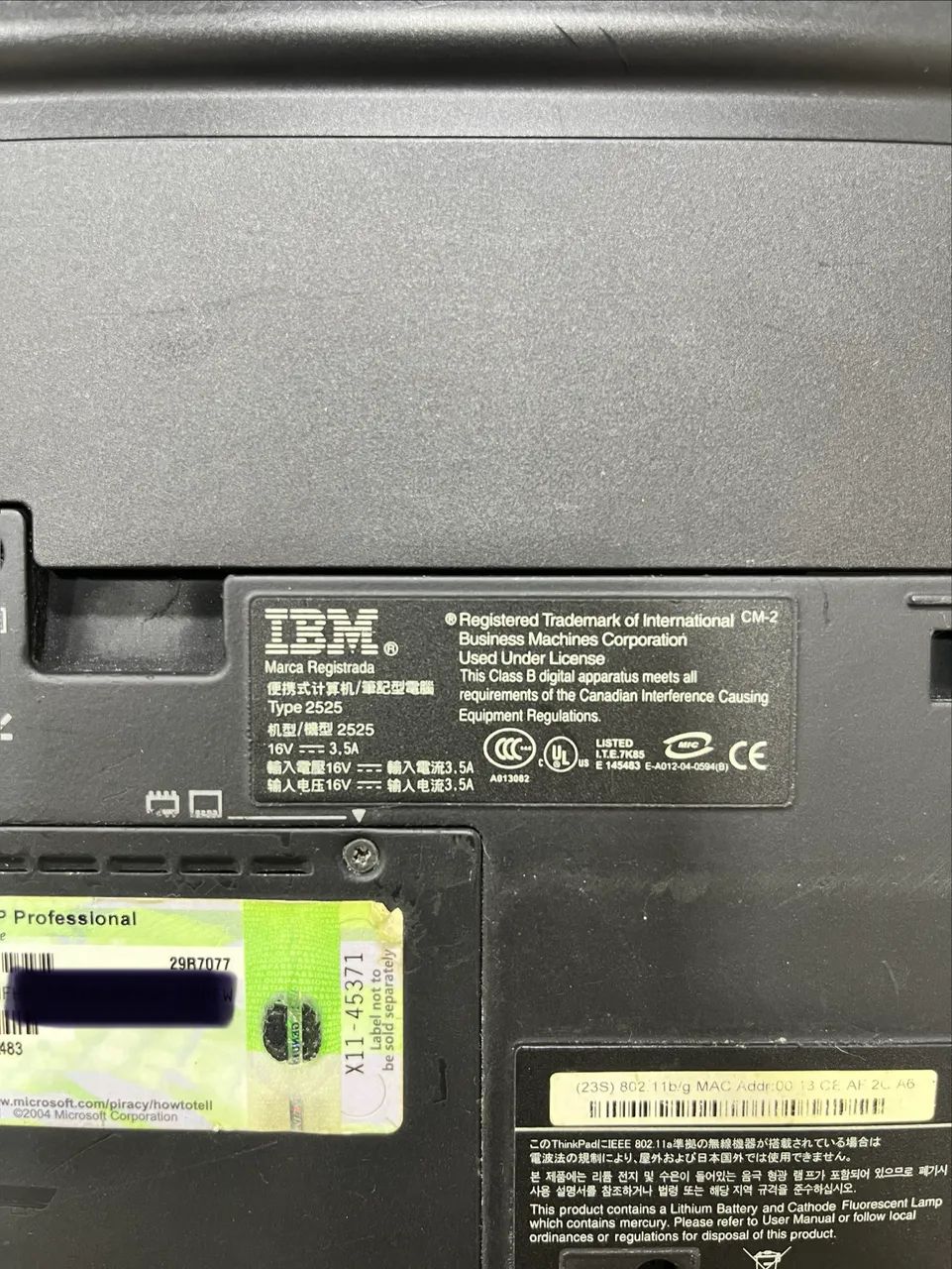 Notebook IBM ThinkPad X41 12,1? (relíquia para colecionadores