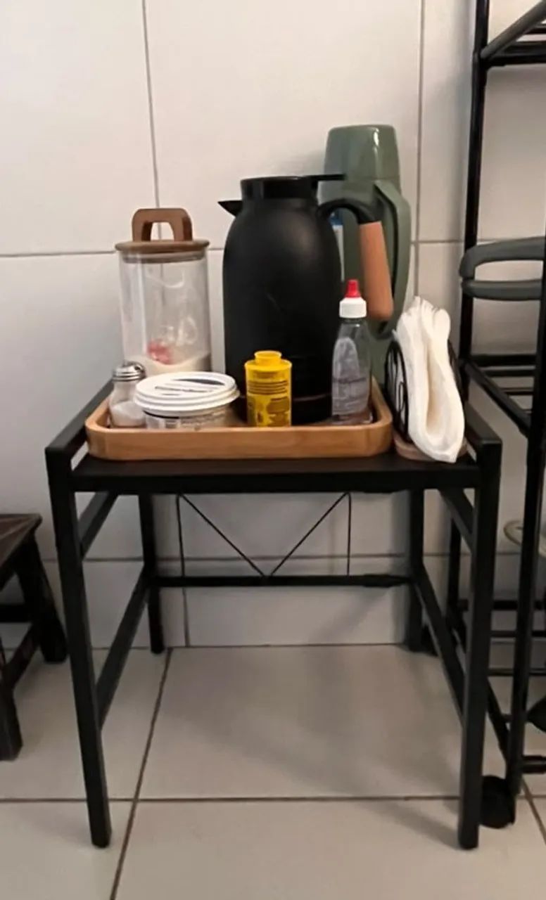 Rack metálico multiuso ajustável para microondas - Foto 5