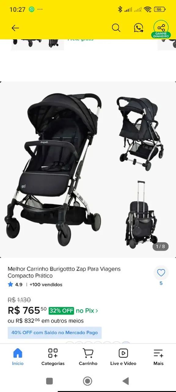 Carrinho de passei Burigotto ZAP  - Foto 2