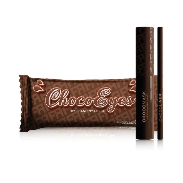 Kit Choco Eyes Mascara de Cilios Marrom e Lapis Multifuncional - Francine Elkhe