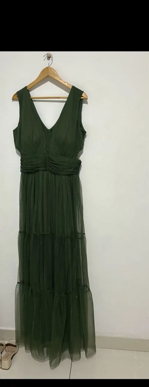 Vestido verde oliva  - Foto 2