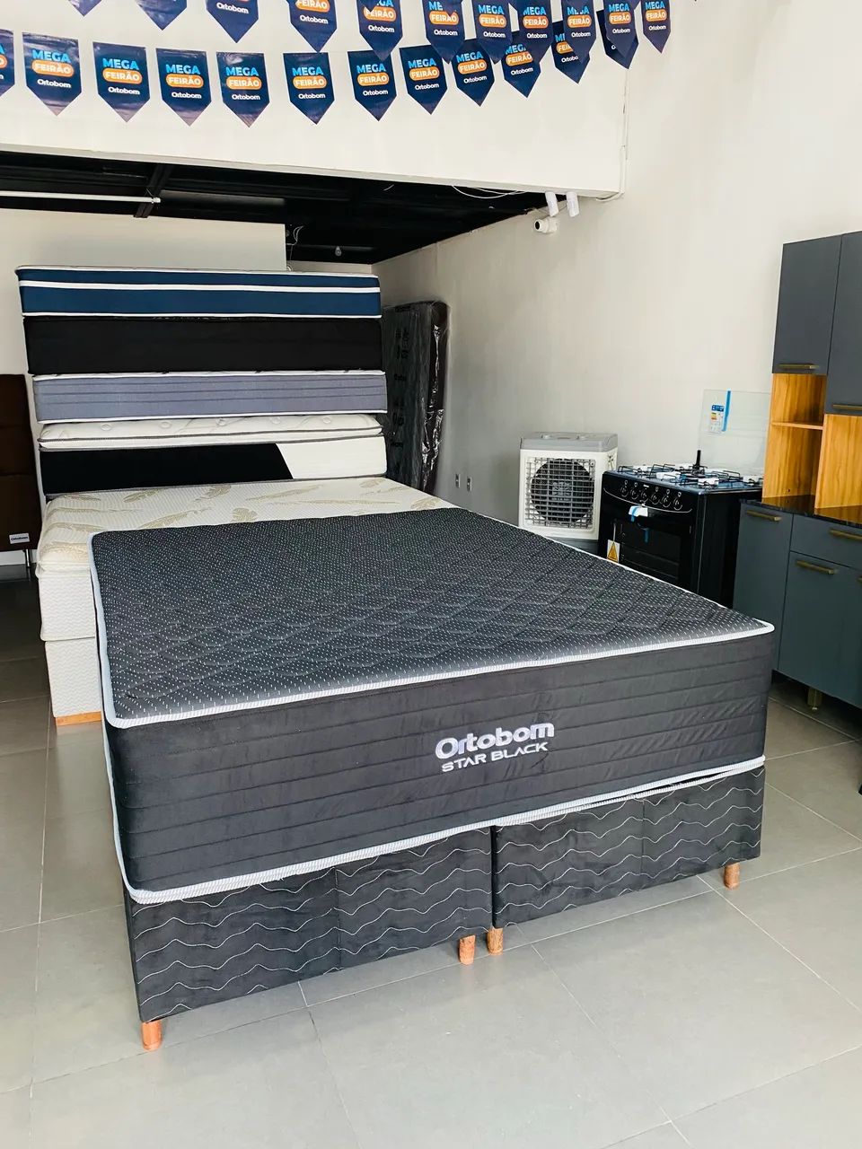 Cama super king de molas 193x203 entrega grátis  - Foto 3