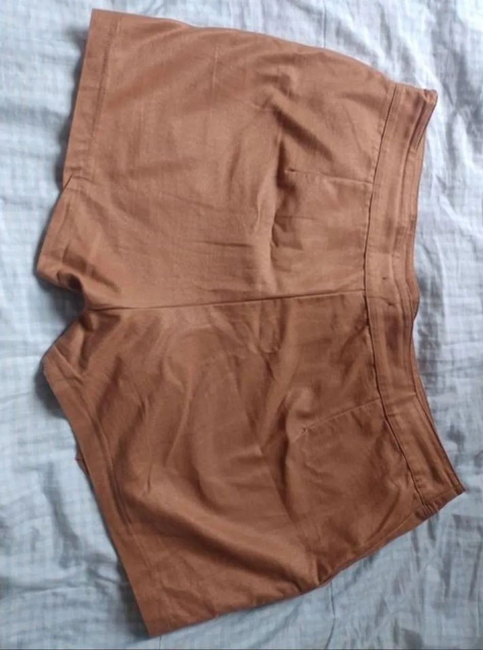 Short saia assimétrico caramelo  - Foto 5