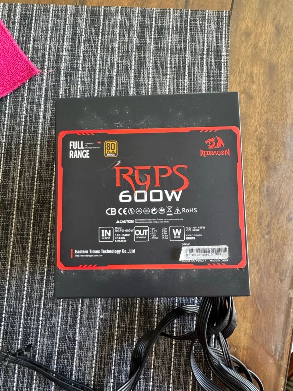 Fonte Redragon 600W Plus Bronze (GC-PS002)