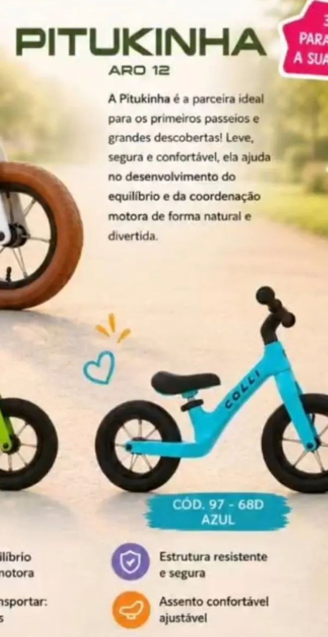 BIKE COLLI DE EQUILÍBRIO ARO 12 - Foto 2