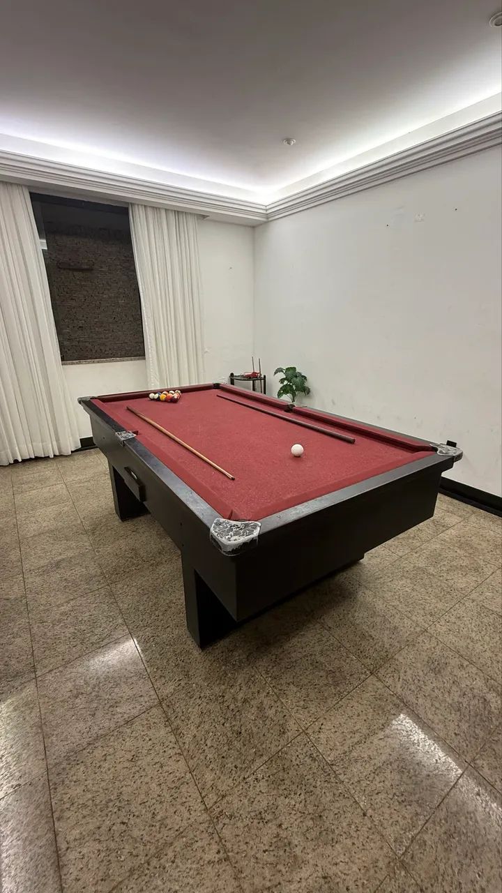 Sinuca semi-profissional Preta Ardósia pés em U - Foto 4