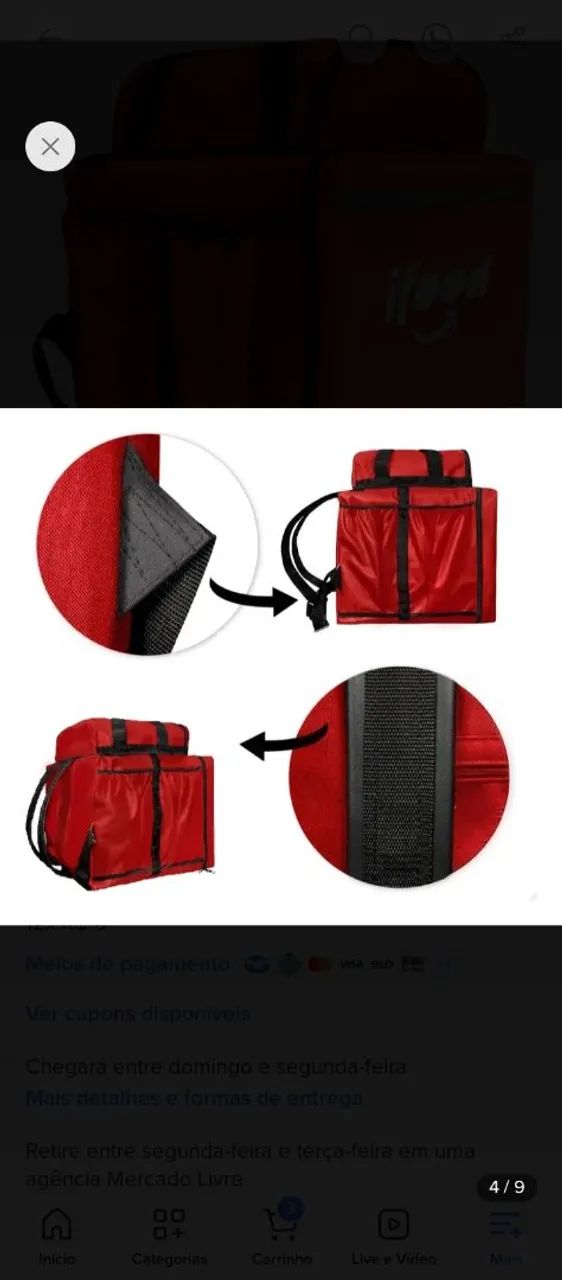 Bag de entrega com caixa de Isopor - Foto 3