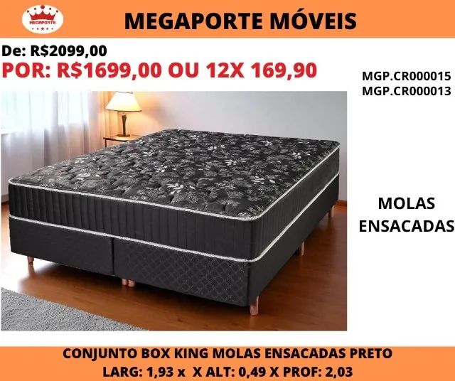 CAMA BOX KING MOLAS ENSACADAS 