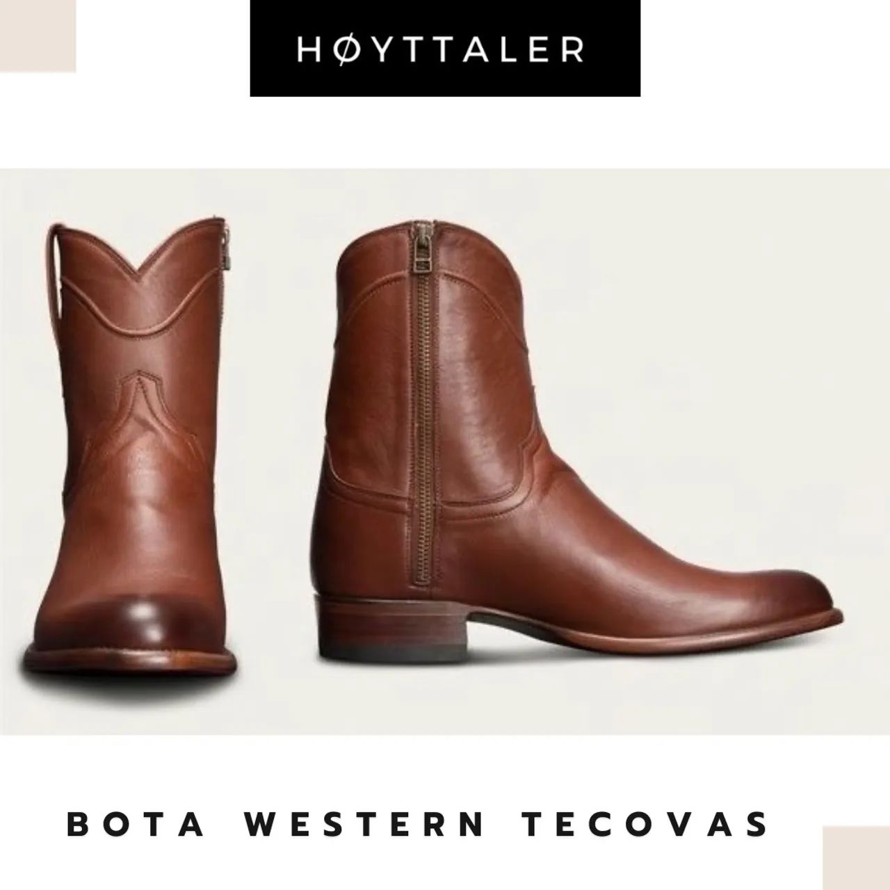 bota western tecovas the dean roper cano curto marrom - Foto 2