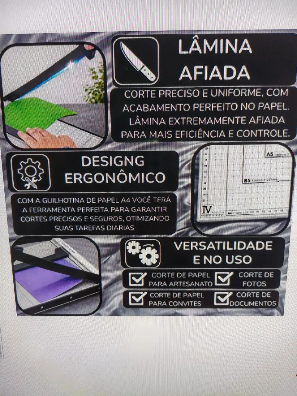 Guilhotina de papel  - Foto 4