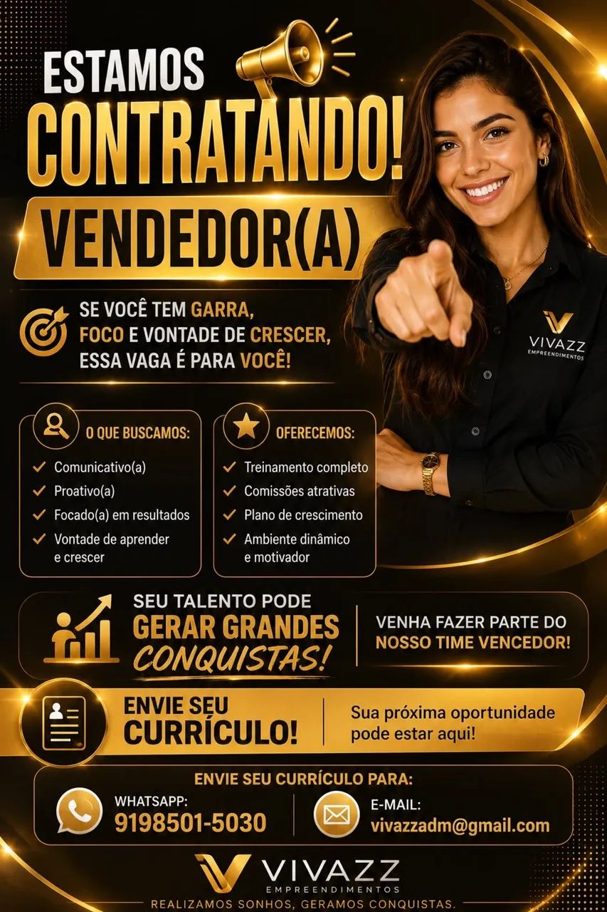 vaga para vendedor