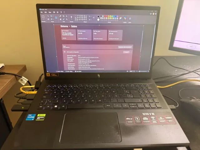 Notebook Acer Nitro V15 - 16gb RAM DDR5 - RTX 3050 6GB - Foto 2