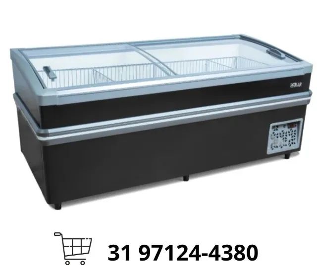 Ilha para Congelados Vidro Curvo 2M Polar