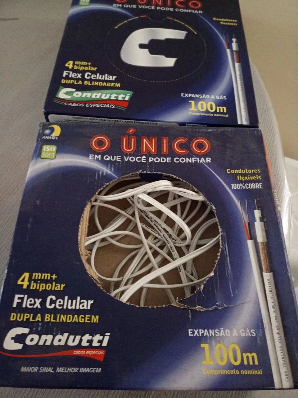 Cabo coaxial 4mm+ bipolar 