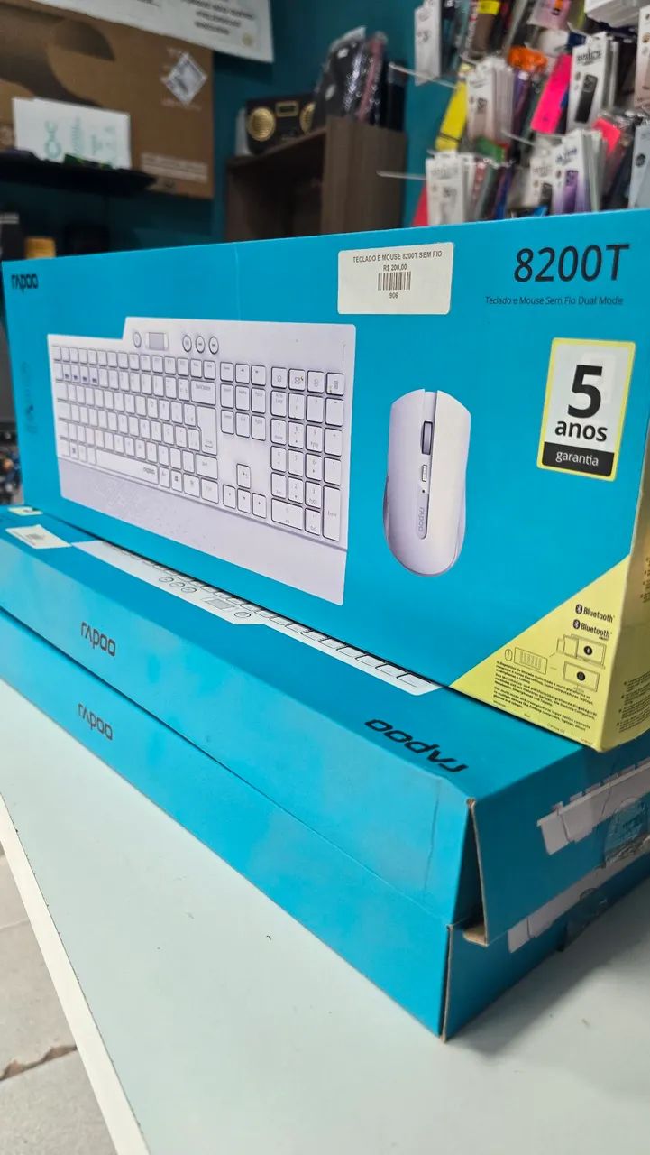 Teclado com mouse sem fio rapoo - Foto 4