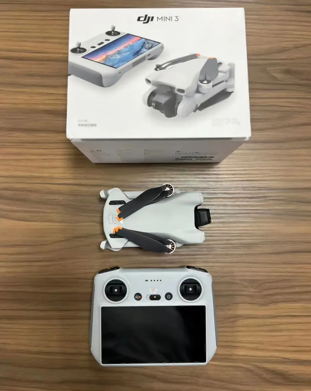 DJI Mini 3 RC Drone 4K Câmera Vertical e Horizontal Controle com Tela