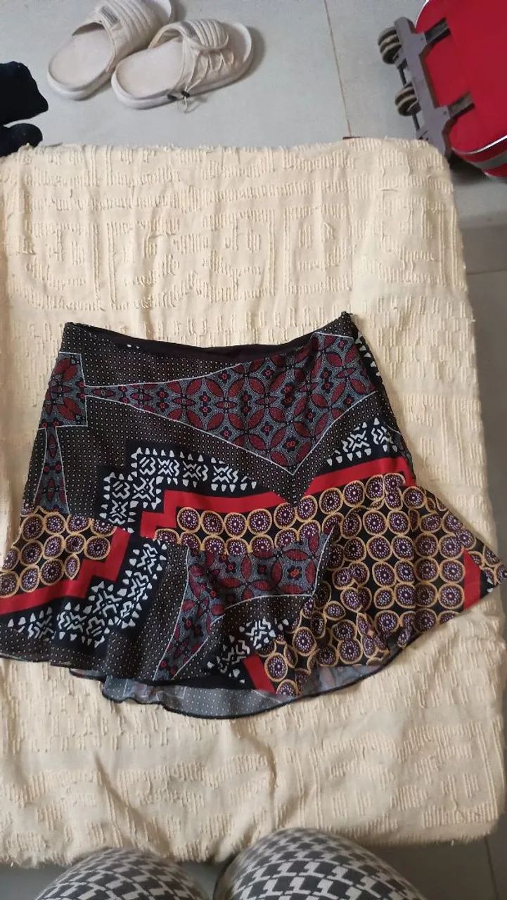 Saia Boho Chic com Babadinhos