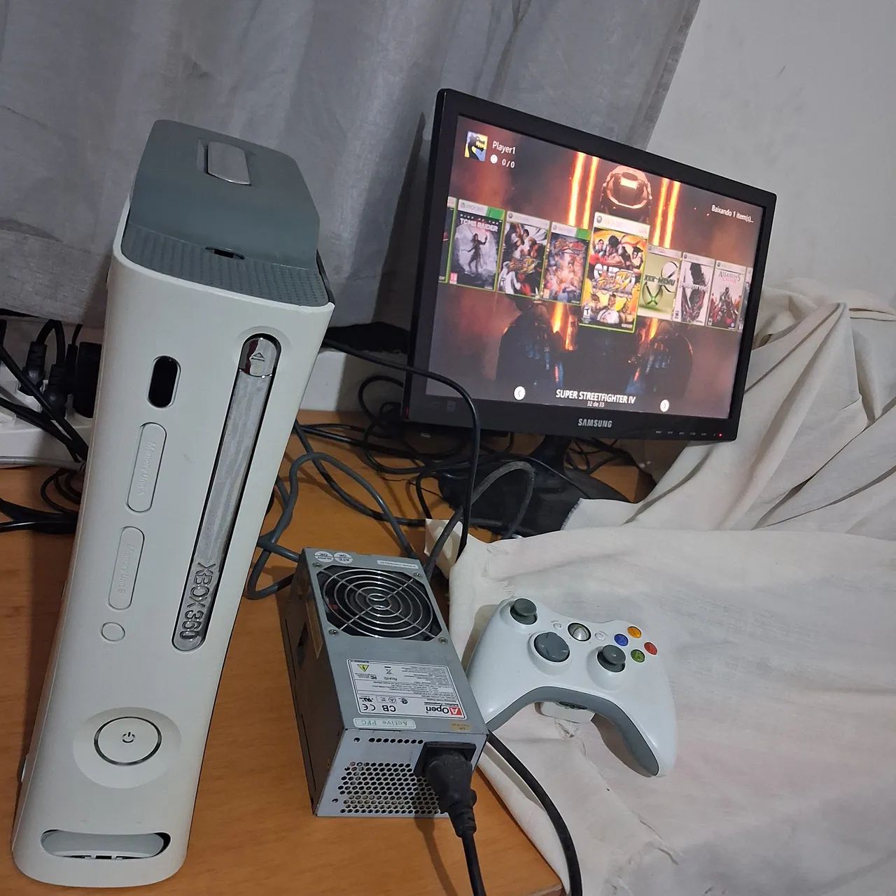 Xbox360 fat personalizado desbloqueado rgh3 30 jogos no hd - 1 controle  - Foto 2