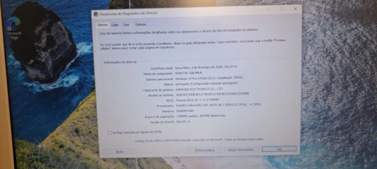 Notebook Celeron Samsung Ativ Book 265704294991617121