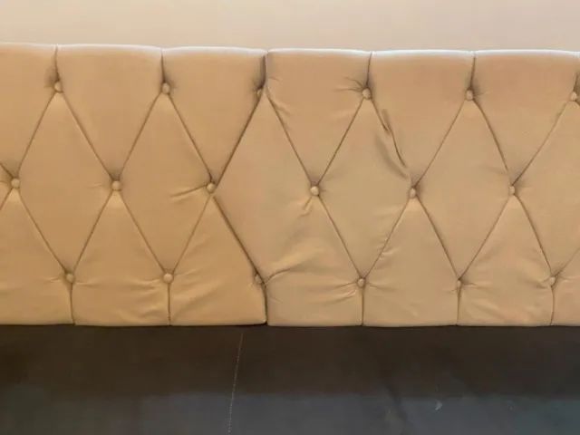 Cabeceira cama casal bege