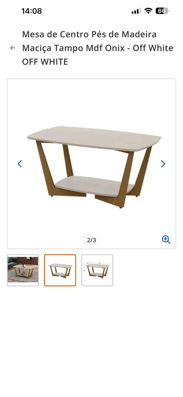 Mesa de centro ônix branca  - Foto 3