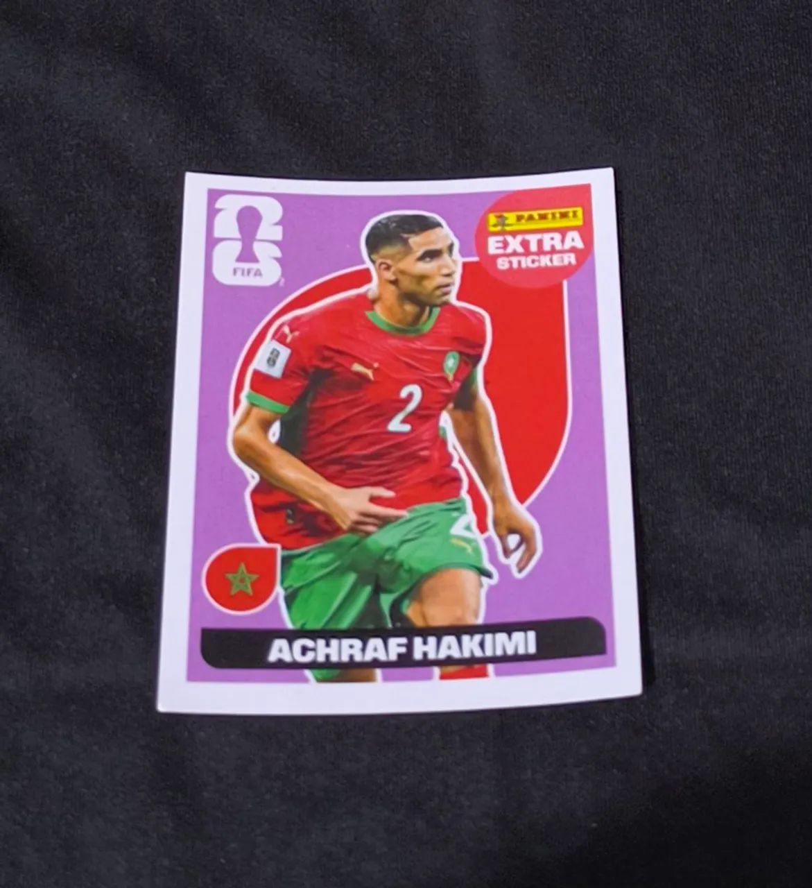 Figurinha do Hakimi bordô copa de 2026