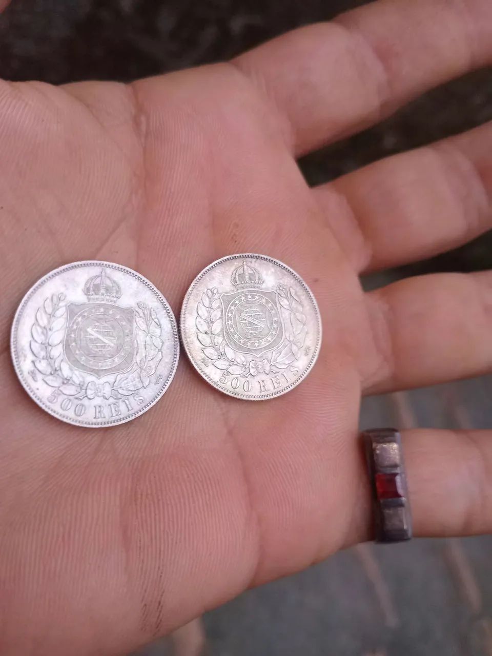 Duas moedas de 500 Reis de 1867 muito bem conservada! - Foto 4